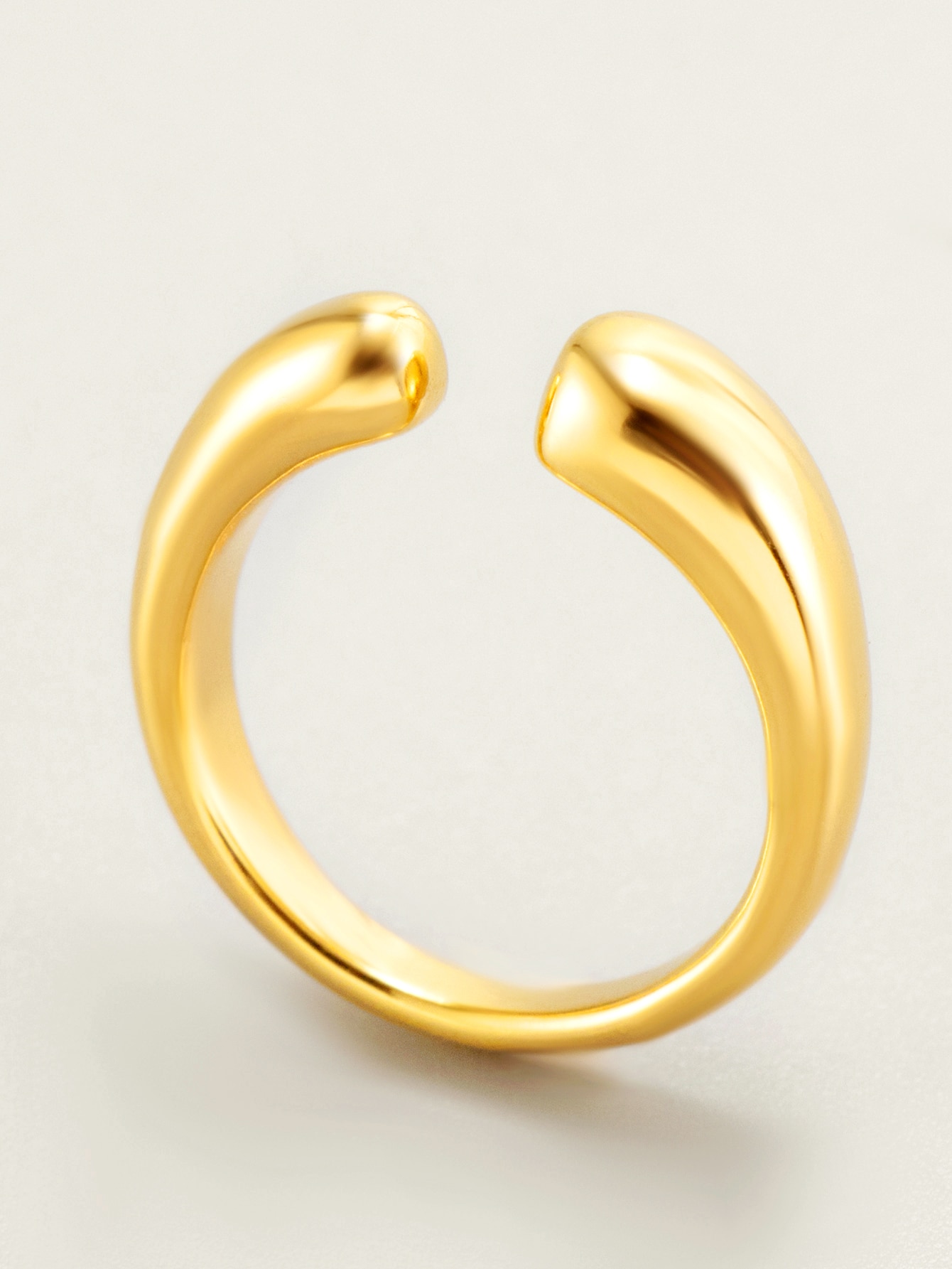 Fashion Stainless Steel Gold Plated Irregular Ring