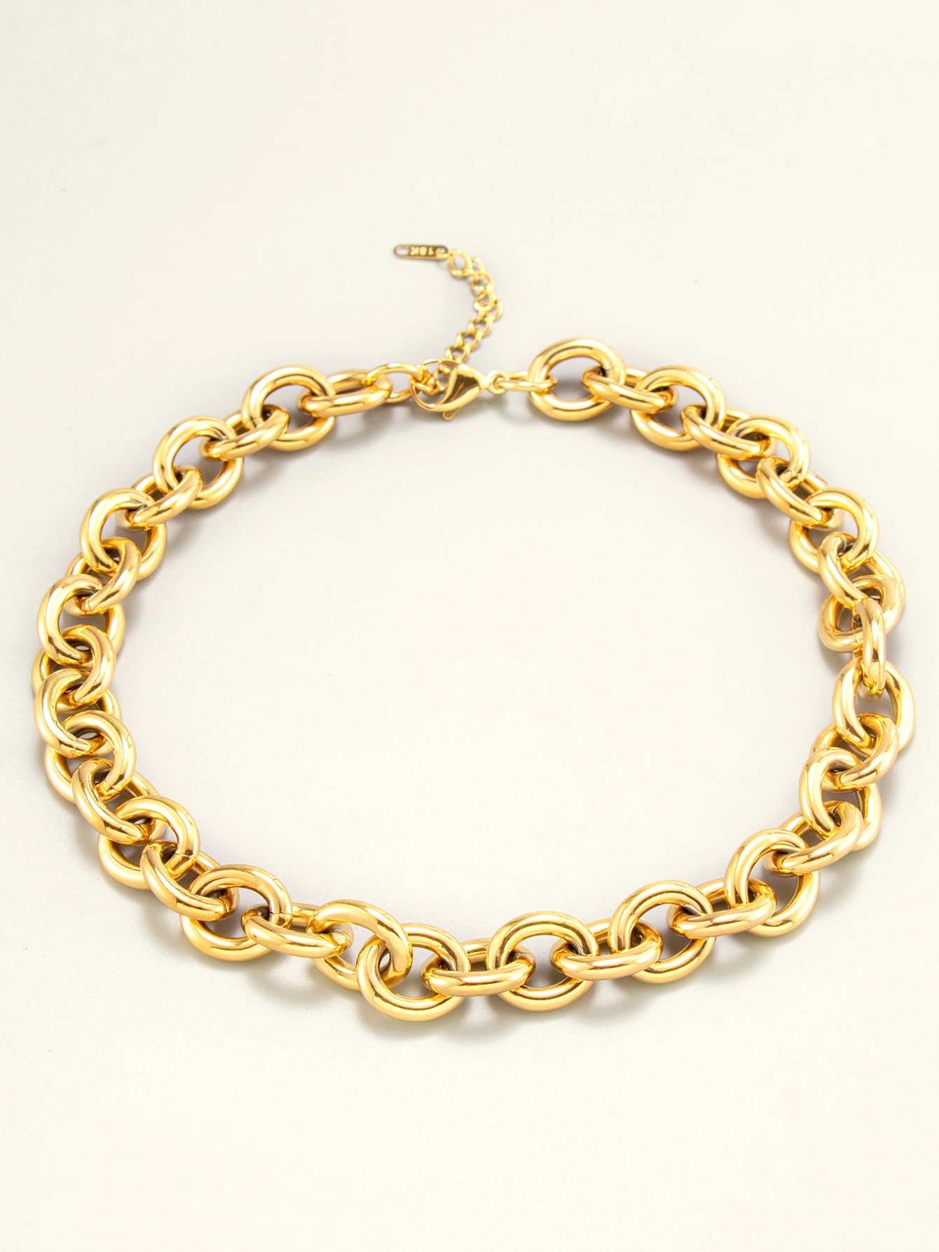 Stainless steel 18k gold plated necklace