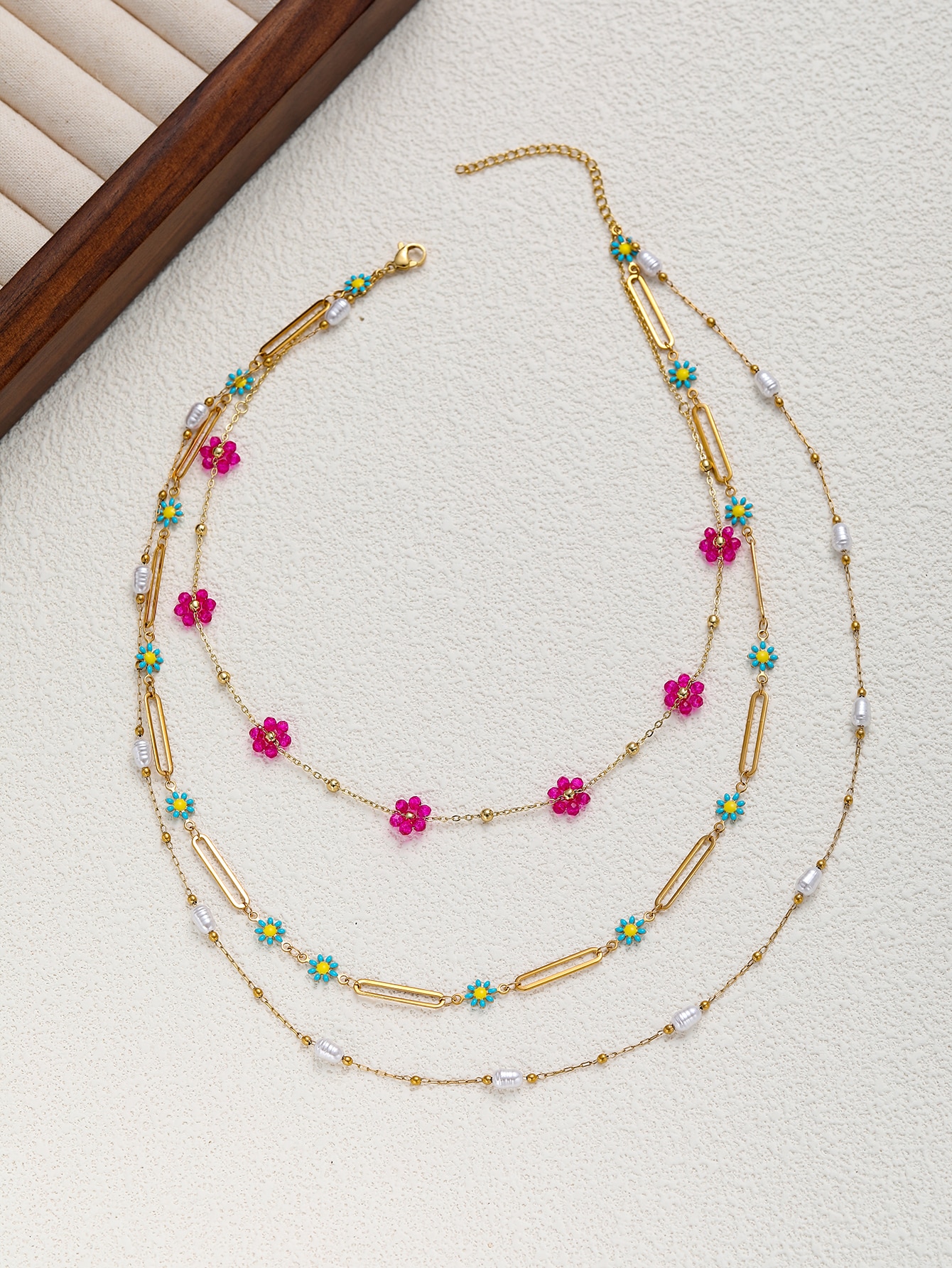 Colorful-Layered Summer Boho Necklace