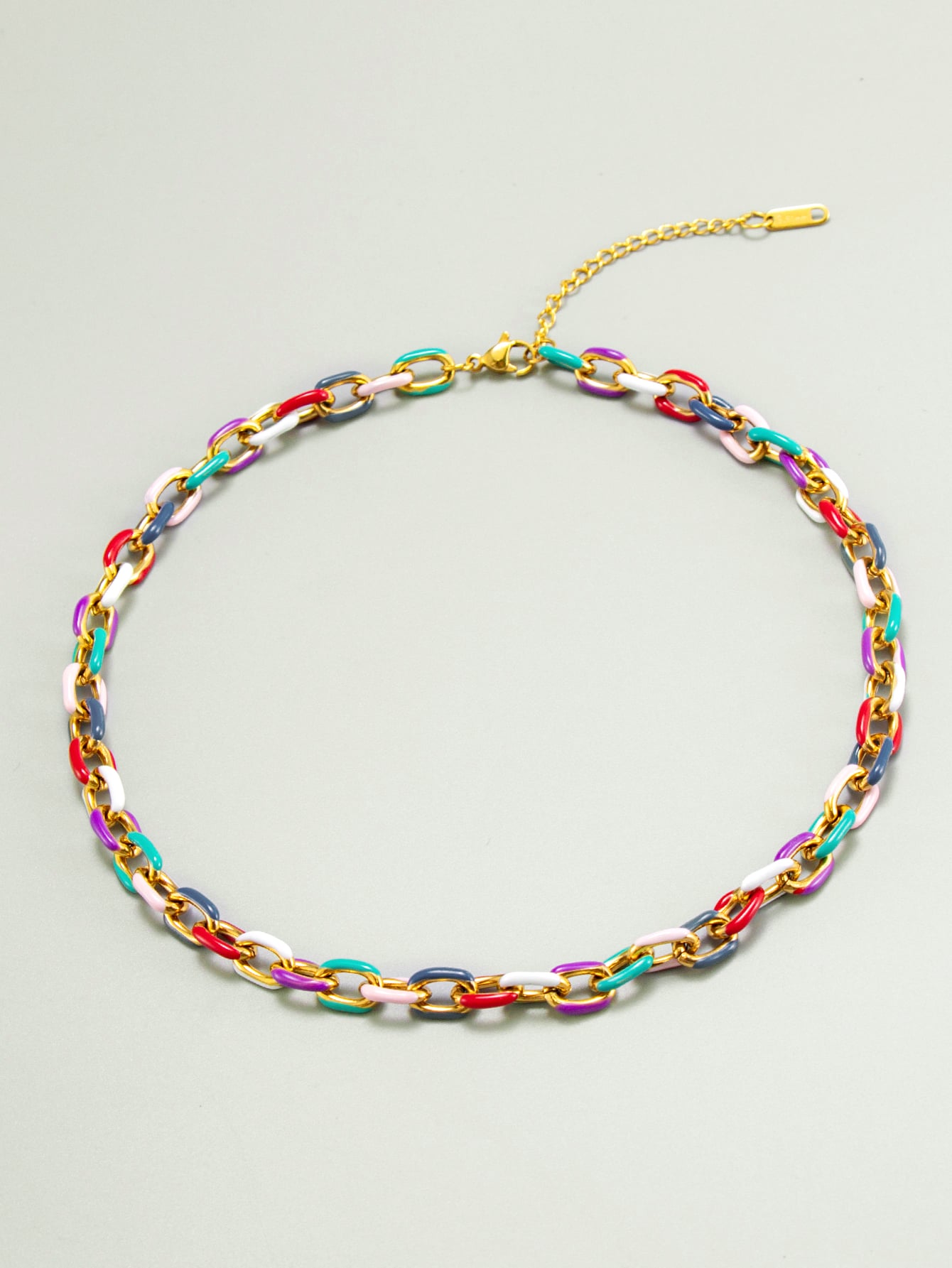Custom Enamel Hip Hop Cuban Chain Necklace