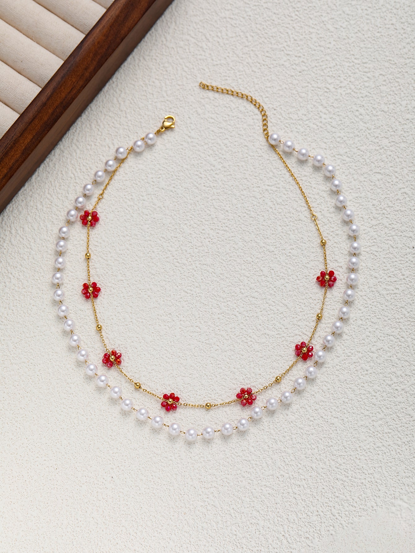 Elegant Pearl and Flower Necklace