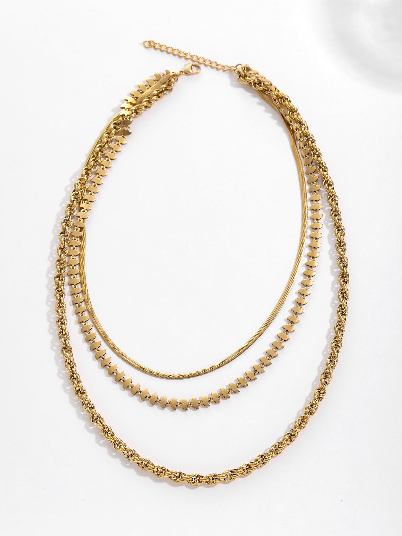 Gold-plated Exquisite Three-layered Necklace