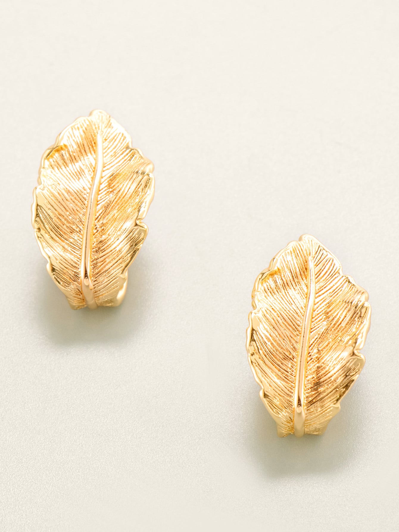 Gold Leaf Temperamental Stud Earrings