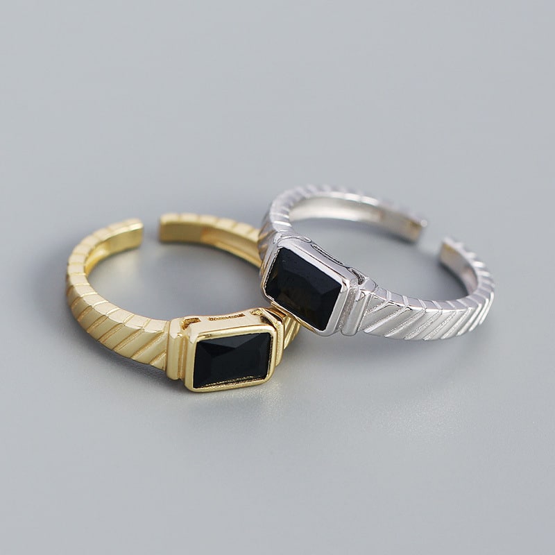 Irregular texture ring s925 silver ladies geometric ring