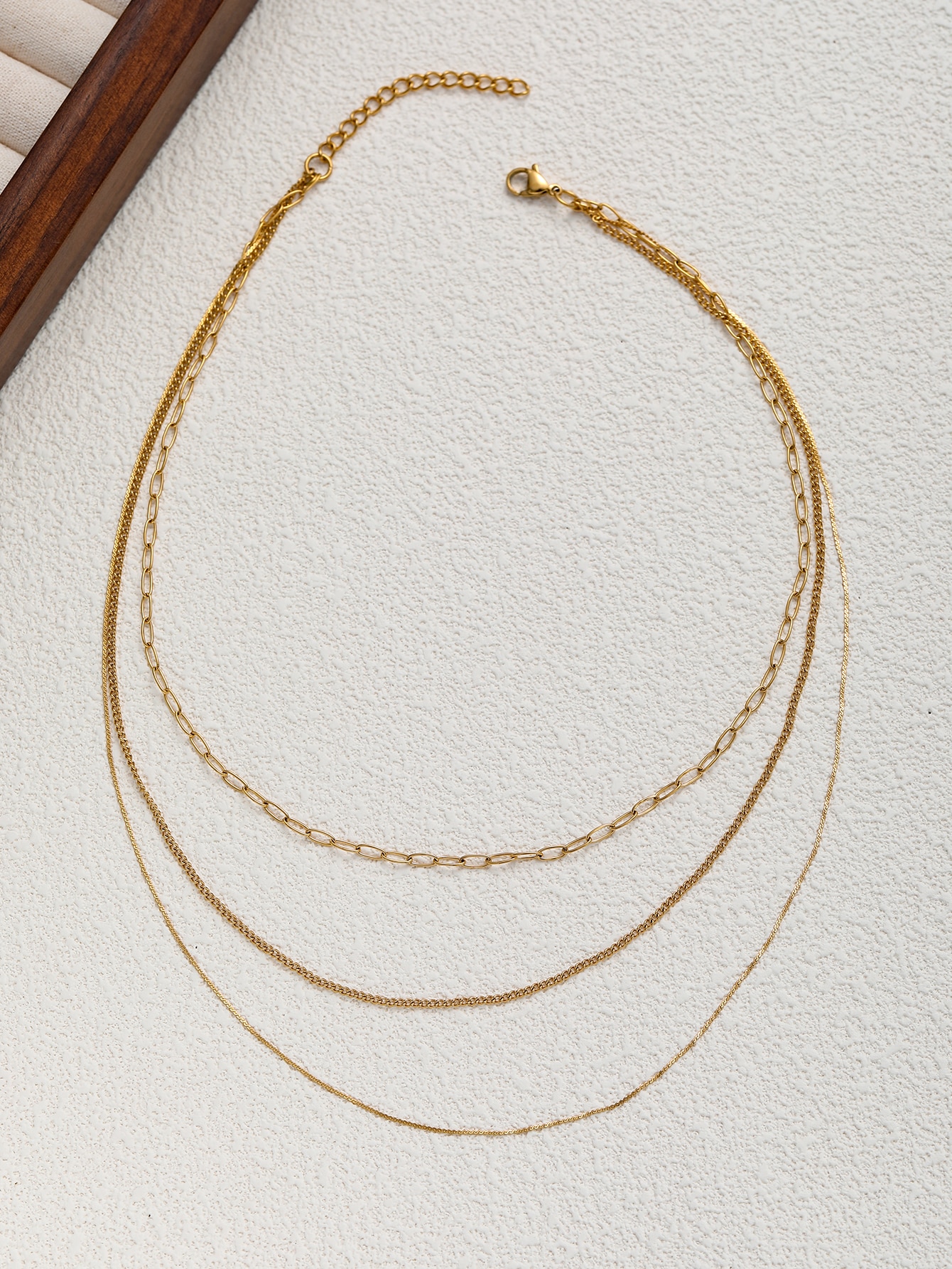 Modern Triple Gold Choker