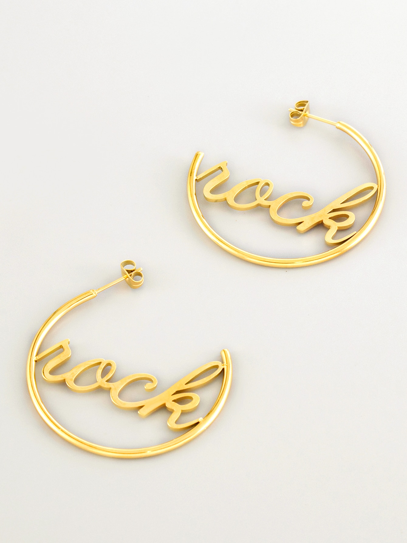 Personalized Disign Letter open Hoop Earing