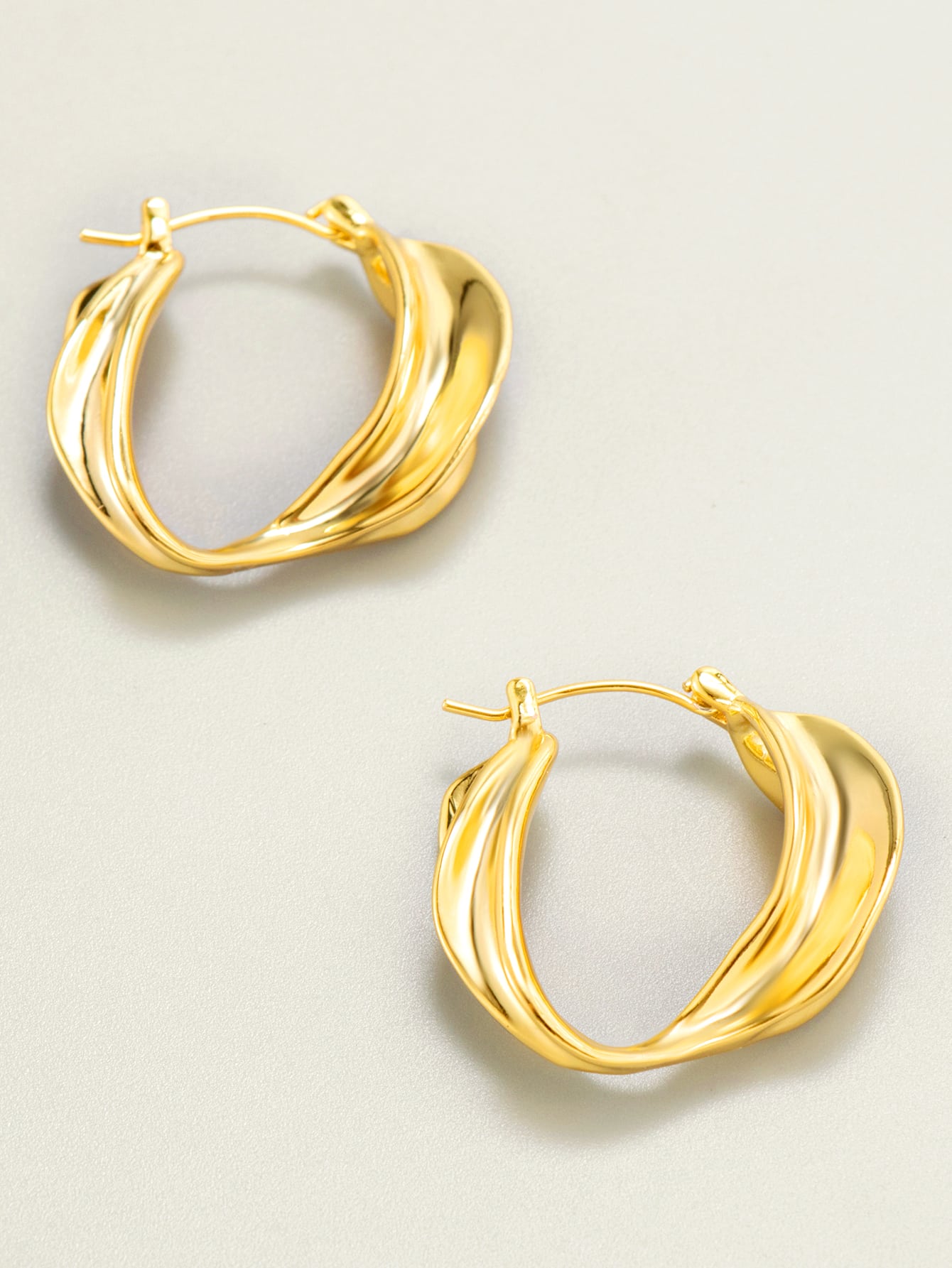 High-end Nice Design Retro Stytle Brass Circle Hoop Earrings