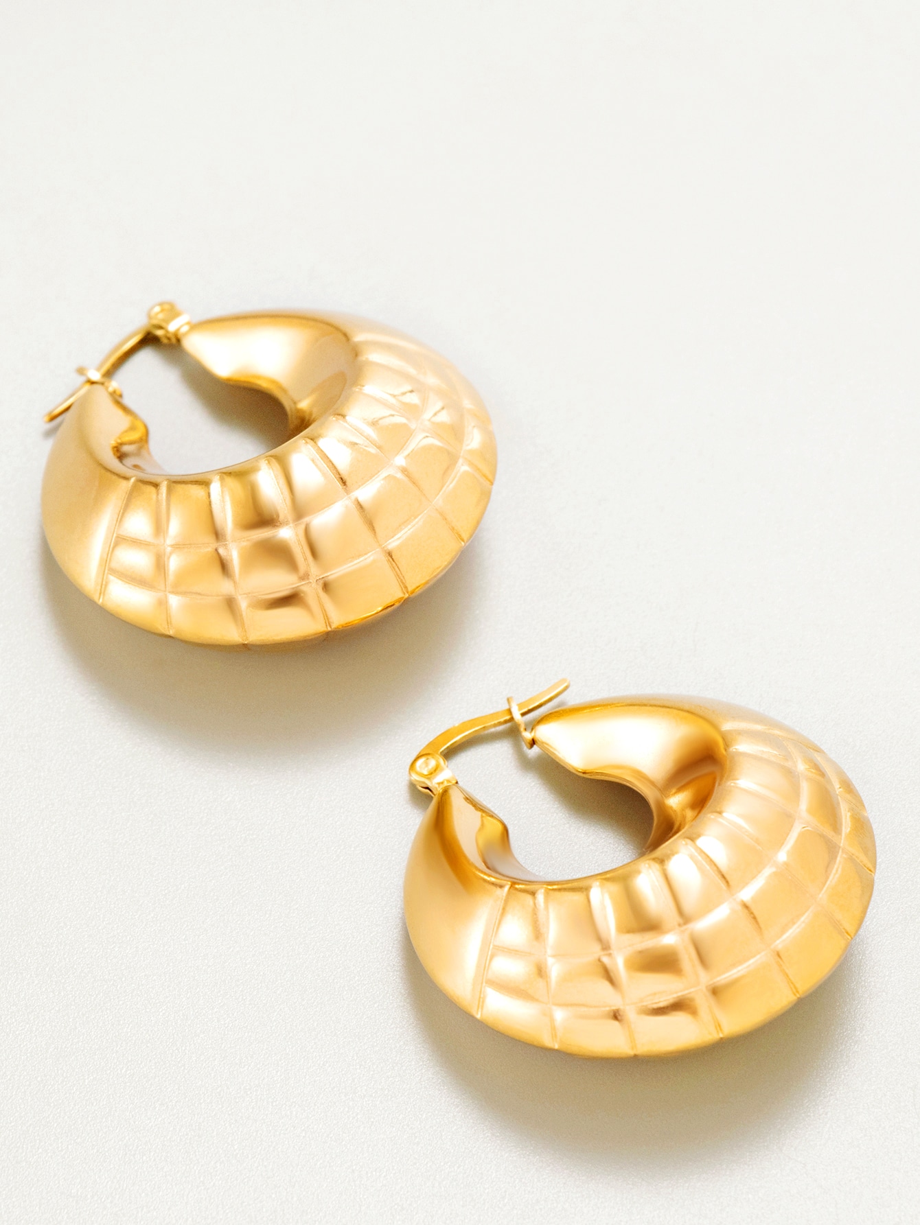 Stainless Steel Fashion Hollow Hoop Earring