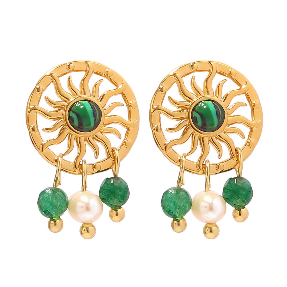 Retro Fashion High-End Natural Stone Open Ring