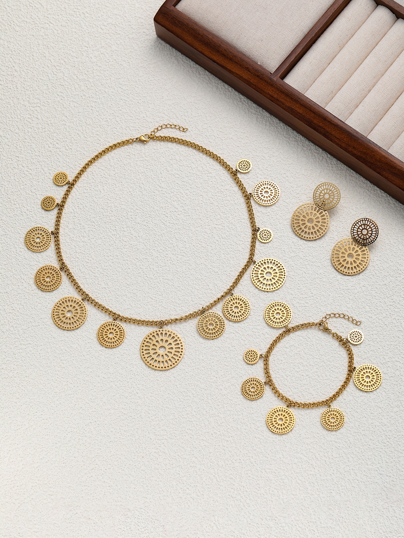 Statement Mandala Charm Jewelry Set